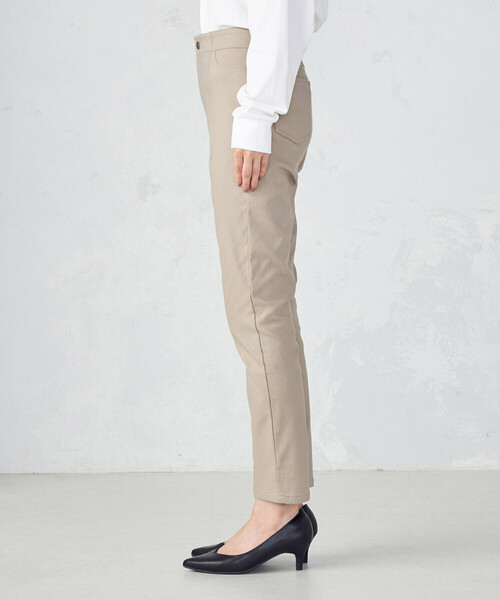 COMME CA ISM（コムサイズム）の「【美しいベーシックパンツ】裏起毛　ハイテンションパンツ（その他パンツ・レディース・ベージュ/ダークブラウン/ブラック/グレイッシュベージュ・MEDIUM/SMALL/X-SMALL/XX-SMALL/XX-LARGE/X-LARGE/LARGE）」の9枚目の写真