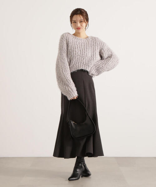 PROPORTION BODY DRESSING（プロポーションボディドレッシング）の「＜ウォッシャブル＞ハイウエストマーメイドスカート / 1215220921（スカート・レディース・ブラック/ボルドー/ダークグレー/ブラウン/チャコールグレー・MEDIUM/P/S/SMALL/PSS）」の4枚目の写真