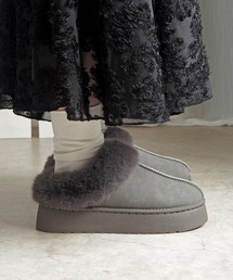 贅沢ファーの ふわふわムートンスリッポン