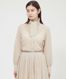 【美品】PAUL STUARTリボンタイ付き2wayブラウス Paul Stuart｜ポールスチュアート（レディース）のシャツ/ブラウス