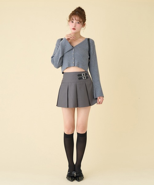 one after another NICE CLAUP(ワンアフターアナザーナイスクラップ)の「サイドベルトプリーツスカート(スカート・レディース・ブラウン系その他/ベージュ/グレー/ブラウン系その他2・SMALL/MEDIUM)」の11枚目の写真