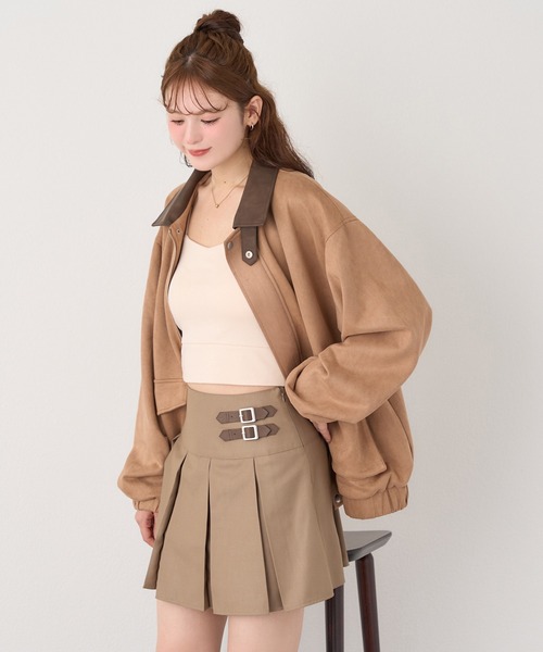 one after another NICE CLAUP(ワンアフターアナザーナイスクラップ)の「サイドベルトプリーツスカート(スカート・レディース・ブラウン系その他/ベージュ/グレー/ブラウン系その他2・SMALL/MEDIUM)」の19枚目の写真