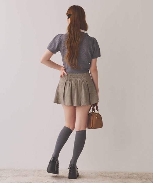 one after another NICE CLAUP(ワンアフターアナザーナイスクラップ)の「サイドベルトプリーツスカート(スカート・レディース・ブラウン系その他/ベージュ/グレー/ブラウン系その他2・SMALL/MEDIUM)」の8枚目の写真