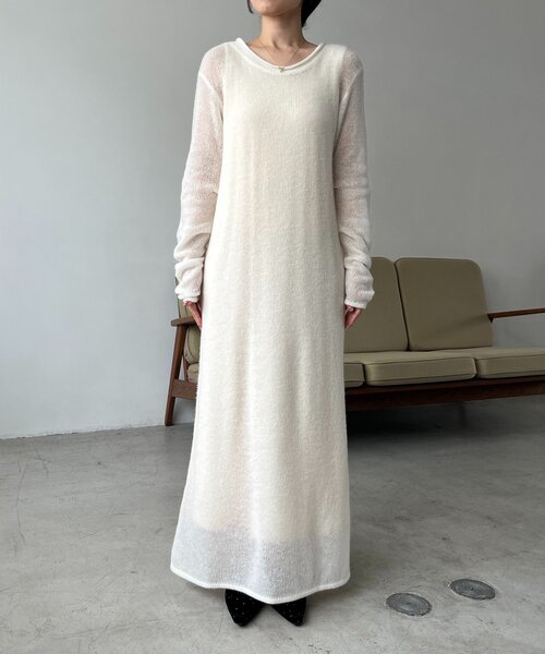 カプリシューレマージュ　テンセルウールマキシワンピース CAPRICIEUX LE'MAGE（カプリシューレマージュ）の「【WEB限定/低身長