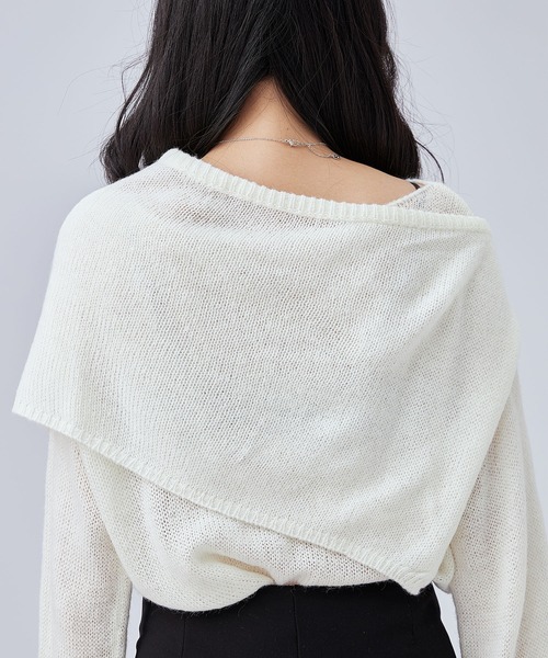 Lace Ladies(レースレディース)の「ボレロ風 フェイクレイヤード デザイン ニット プルオーバー(ニット/セーター・レディース・ブラウン/ホワイト/グレー・FREE)」の22枚目の写真