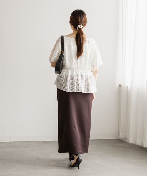 CLETTE（クレット）の「CLETTEオリジナルストレッチナロースカート（スカート・レディース・ブラック/チャコールグレー/ブラウン・3L/LL/4L）」の16枚目の写真