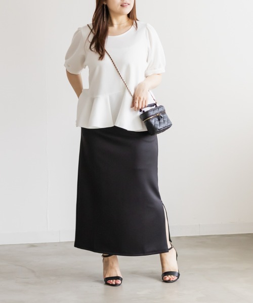 CLETTE（クレット）の「CLETTEオリジナルストレッチナロースカート（スカート・レディース・ブラック/チャコールグレー/ブラウン・3L/LL/4L）」の8枚目の写真