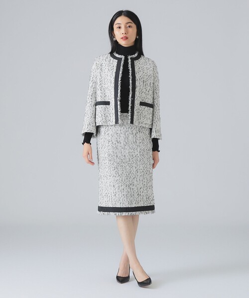 セール】モノトーン ツイード ジャケット（その他アウター）｜EFFE