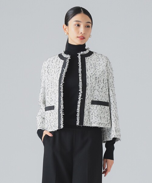 お値下げ！EFFE BEAMS トリムツイードジャケット　38 お値下げ！EFFE BEAMS トリムツイードジャケット 38 - メルカリ