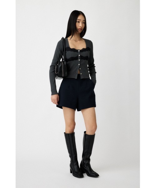 セール】FRONT BUTTON LACY ロングスリーブトップス（Tシャツ