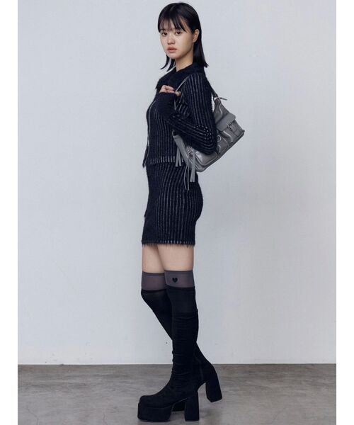 EMODA(エモダ)の「アウトポケットショルダーバッグ(ハンドバッグ・レディース・ブラック/レッド/グレー・FREE)」の8枚目の写真