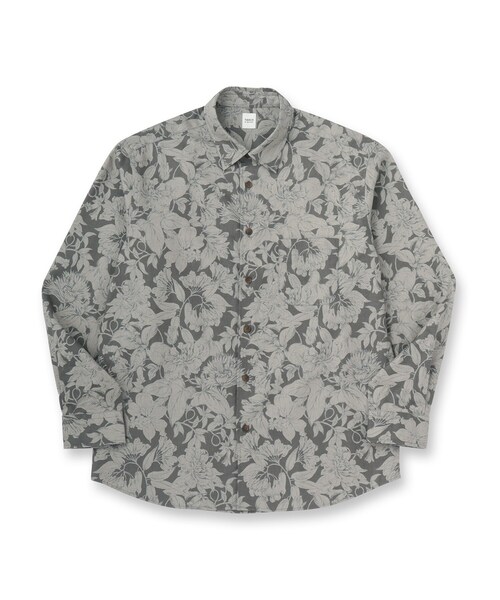 TAKEO KIKUCHI（タケオキクチ）の「【LIMITED】フラワープリント長袖シャツ（シャツ/ブラウス・メンズ・ブラック系/ダークブラウン系/アイボリー系/モスグリーン系/グレー系その他・04/03/02/01）」の6枚目の写真
