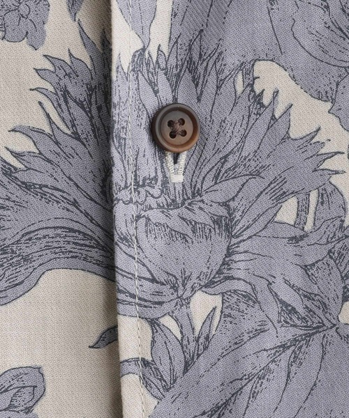 TAKEO KIKUCHI（タケオキクチ）の「【LIMITED】フラワープリント長袖シャツ（シャツ/ブラウス・メンズ・ブラック系/ダークブラウン系/アイボリー系/モスグリーン系/グレー系その他・04/03/02/01）」の10枚目の写真