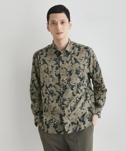 TAKEO KIKUCHI（タケオキクチ）の「【LIMITED】フラワープリント長袖シャツ（シャツ/ブラウス・メンズ・ブラック系/ダークブラウン系/アイボリー系/モスグリーン系/グレー系その他・04/03/02/01）」の15枚目の写真