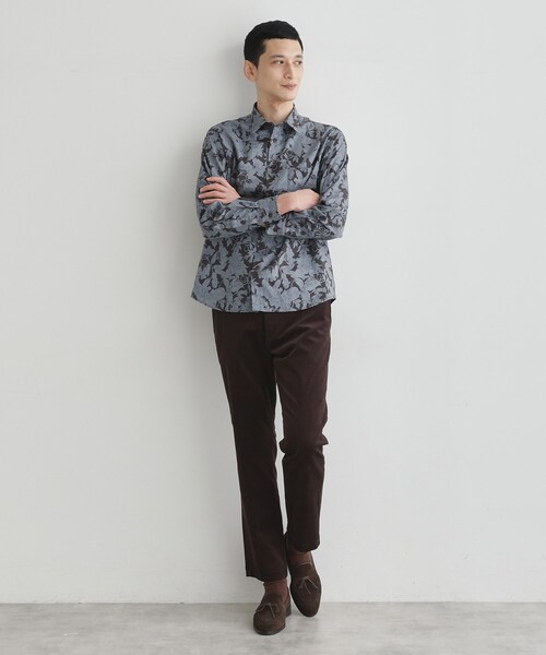 TAKEO KIKUCHI（タケオキクチ）の「【LIMITED】フラワープリント長袖シャツ（シャツ/ブラウス・メンズ・ブラック系/ダークブラウン系/アイボリー系/モスグリーン系/グレー系その他・04/03/02/01）」の21枚目の写真