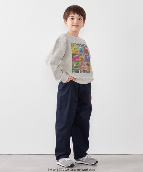 SHIPS any（シップス エニィ）の「SESAME STREET meets FRUIT OF THE LOOM: ブロック プリント スウェット<KIDS>（Tシャツ/カットソー・キッズ・パープル/ライトグレー・130/150/140/110）」の4枚目の写真