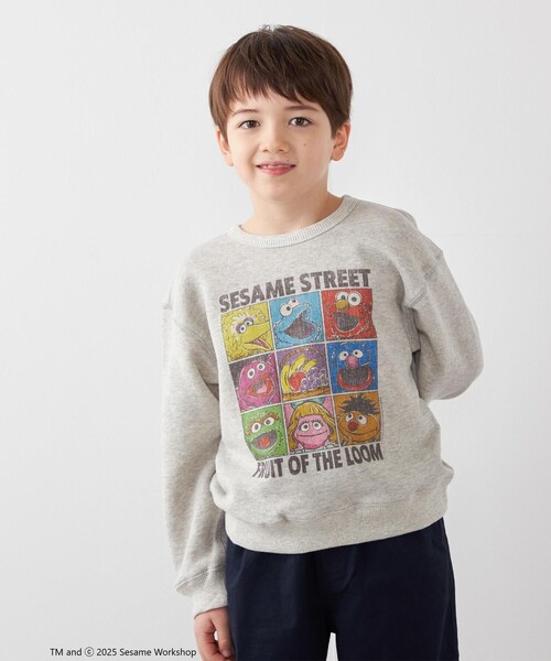 SHIPS any（シップス エニィ）の「SESAME STREET meets FRUIT OF THE LOOM: ブロック プリント スウェット<KIDS>（Tシャツ/カットソー・キッズ・パープル/ライトグレー・130/150/140/110）」の5枚目の写真