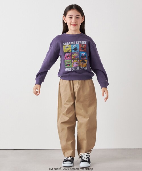 SHIPS any（シップス エニィ）の「SESAME STREET meets FRUIT OF THE LOOM: ブロック プリント スウェット<KIDS>（Tシャツ/カットソー・キッズ・パープル/ライトグレー・130/150/140/110）」の8枚目の写真