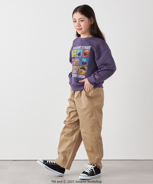 SHIPS any（シップス エニィ）の「SESAME STREET meets FRUIT OF THE LOOM: ブロック プリント スウェット<KIDS>（Tシャツ/カットソー・キッズ・パープル/ライトグレー・130/150/140/110）」の9枚目の写真
