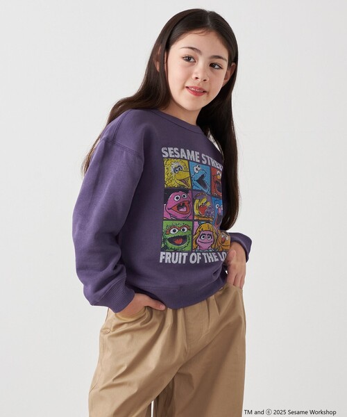 SHIPS any（シップス エニィ）の「SESAME STREET meets FRUIT OF THE LOOM: ブロック プリント スウェット<KIDS>（Tシャツ/カットソー・キッズ・パープル/ライトグレー・130/150/140/110）」の12枚目の写真