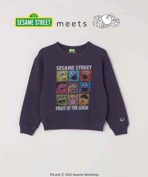 SHIPS any（シップス エニィ）の「SESAME STREET meets FRUIT OF THE LOOM: ブロック プリント スウェット<KIDS>（Tシャツ/カットソー・キッズ・パープル/ライトグレー・130/150/140/110）」の13枚目の写真