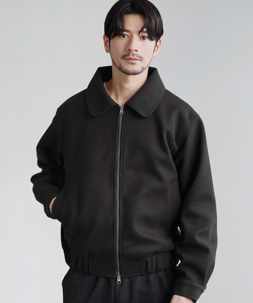 SPU(スプ)の「メルトンショートダブルジップ2WAYネックブルゾン(ブルゾン・メンズ・ブラック/ブラウン/ネイビー/チャコール・XL/L/M/S)」の6枚目の写真