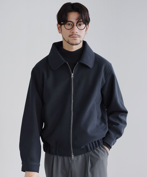 SPU(スプ)の「メルトンショートダブルジップ2WAYネックブルゾン(ブルゾン・メンズ・ブラック/ブラウン/ネイビー/チャコール・XL/L/M/S)」の15枚目の写真