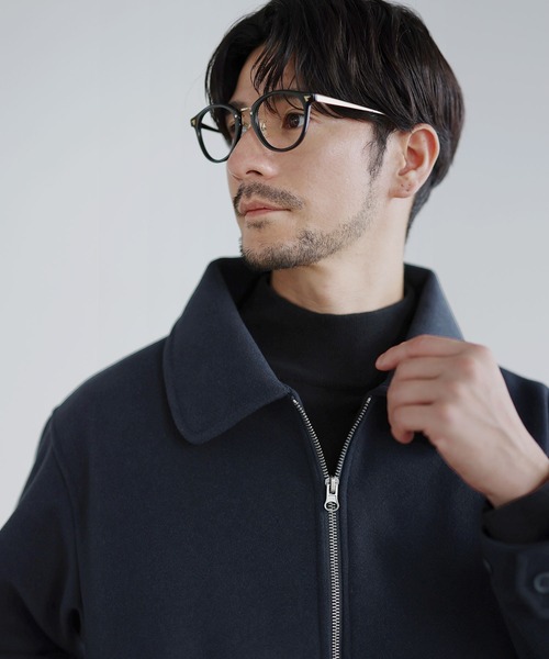 SPU(スプ)の「メルトンショートダブルジップ2WAYネックブルゾン(ブルゾン・メンズ・ブラック/ブラウン/ネイビー/チャコール・XL/L/M/S)」の16枚目の写真