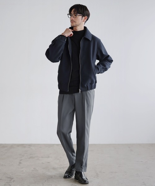 SPU(スプ)の「メルトンショートダブルジップ2WAYネックブルゾン(ブルゾン・メンズ・ブラック/ブラウン/ネイビー/チャコール・XL/L/M/S)」の18枚目の写真