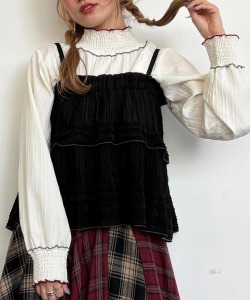 試着のみ♡LIten♡リテン♡シャーリングブラウス♡ 試着のみ♡LIten♡リテン♡シャーリングブラウス♡