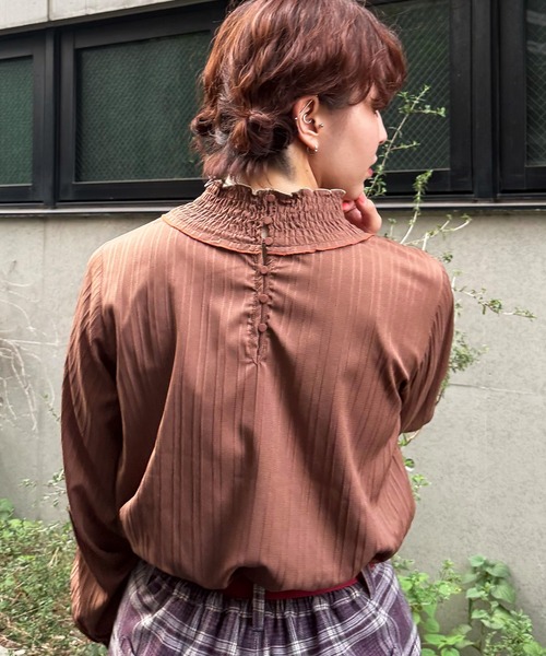 セール】前後2WAYシャーリングブラウス（シャツ/ブラウス
