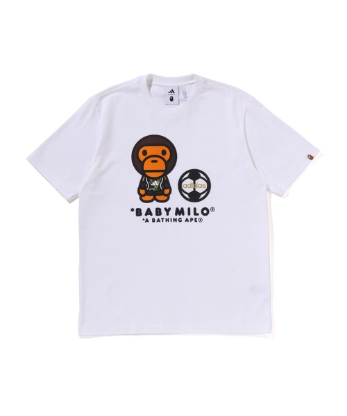 エイプ 猿人 ホワイトBABY MILO Tシャツ ホワイト CLASSIC BABY MILO TEE（Tシャツ/カットソー）｜A BATHING APE