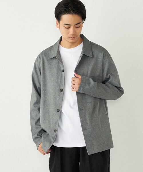 セール】SHIPS Colors:〈洗濯機可能〉WOOLIC ボックス シャツ