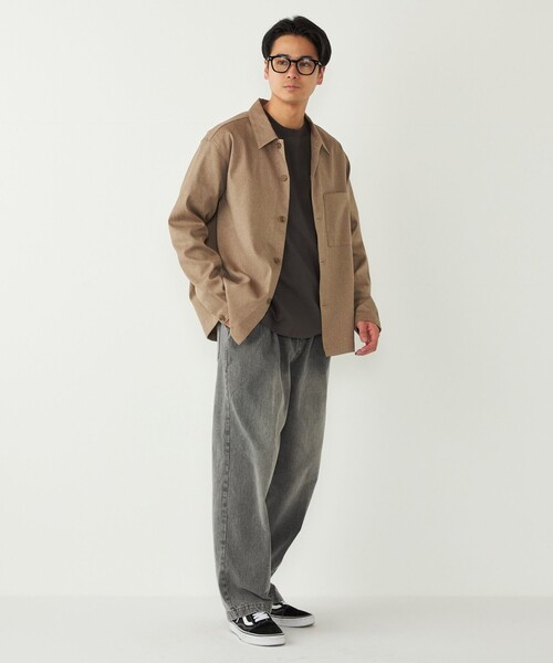 SHIPS Colors(シップス カラーズ)の「SHIPS Colors:〈洗濯機可能〉WOOLIC ボックス シャツ◇(シャツ/ブラウス・メンズ・グレー/ベージュ/ネイビー・MEDIUM/LARGE/X-LARGE)」の12枚目の写真