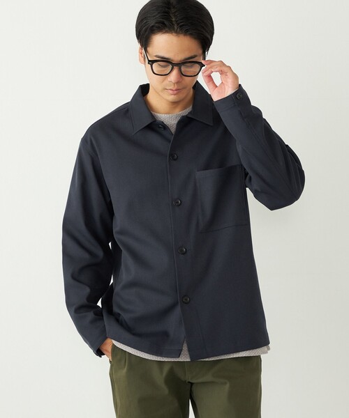 SHIPS Colors(シップス カラーズ)の「SHIPS Colors:〈洗濯機可能〉WOOLIC ボックス シャツ◇(シャツ/ブラウス・メンズ・グレー/ベージュ/ネイビー・MEDIUM/LARGE/X-LARGE)」の16枚目の写真