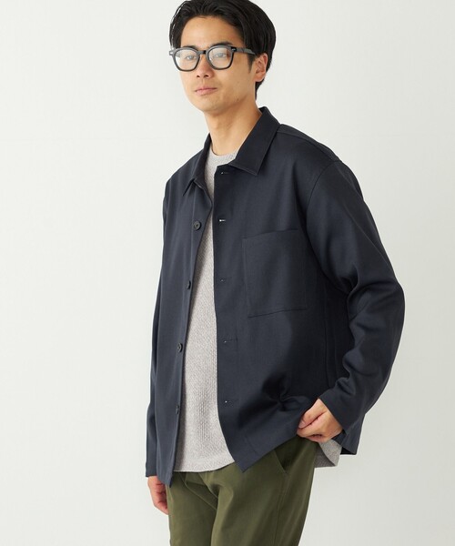 SHIPS Colors(シップス カラーズ)の「SHIPS Colors:〈洗濯機可能〉WOOLIC ボックス シャツ◇(シャツ/ブラウス・メンズ・グレー/ベージュ/ネイビー・MEDIUM/LARGE/X-LARGE)」の17枚目の写真