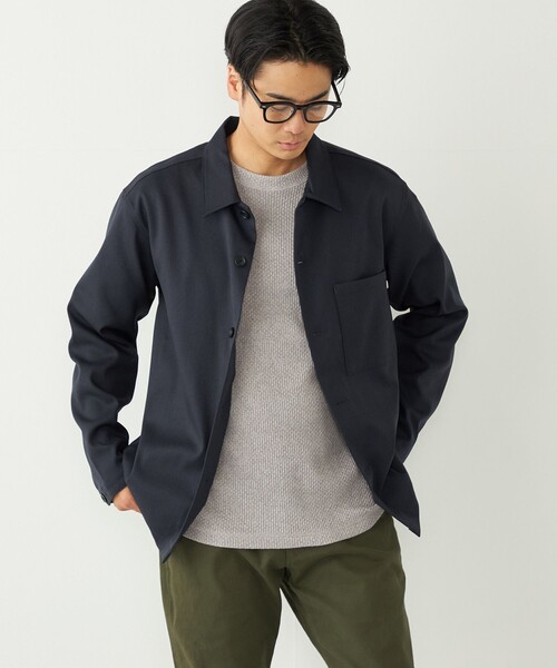 SHIPS Colors(シップス カラーズ)の「SHIPS Colors:〈洗濯機可能〉WOOLIC ボックス シャツ◇(シャツ/ブラウス・メンズ・グレー/ベージュ/ネイビー・MEDIUM/LARGE/X-LARGE)」の18枚目の写真
