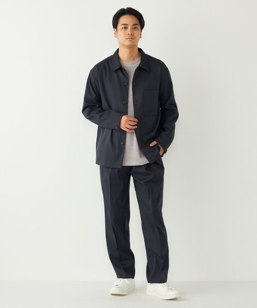 SHIPS Colors(シップス カラーズ)の「SHIPS Colors:〈洗濯機可能〉WOOLIC ボックス シャツ◇(シャツ/ブラウス・メンズ・グレー/ベージュ/ネイビー・MEDIUM/LARGE/X-LARGE)」の21枚目の写真