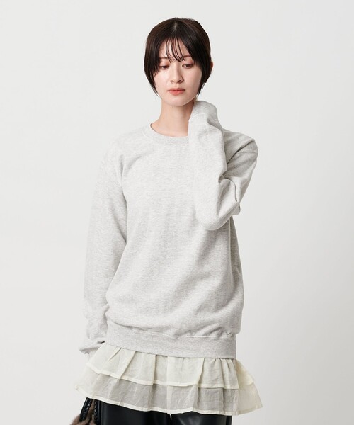 dahl'ia＞リメイクフリル スウェットプルオーバー（スウェット）｜dahl