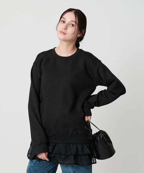 セール】＜dahl'ia＞リメイクフリル スウェットプルオーバー