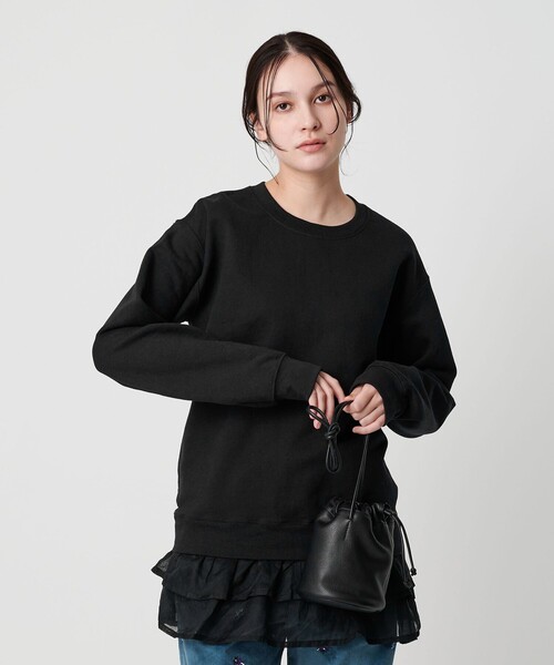 セール】＜dahl'ia＞リメイクフリル スウェットプルオーバー