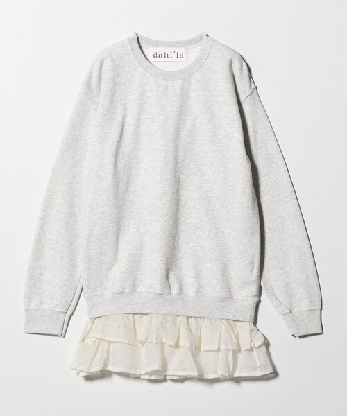 セール】＜dahl'ia＞リメイクフリル スウェットプルオーバー