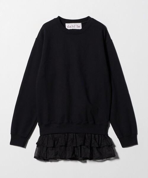 dahl'ia＞リメイクフリル スウェットプルオーバー（スウェット