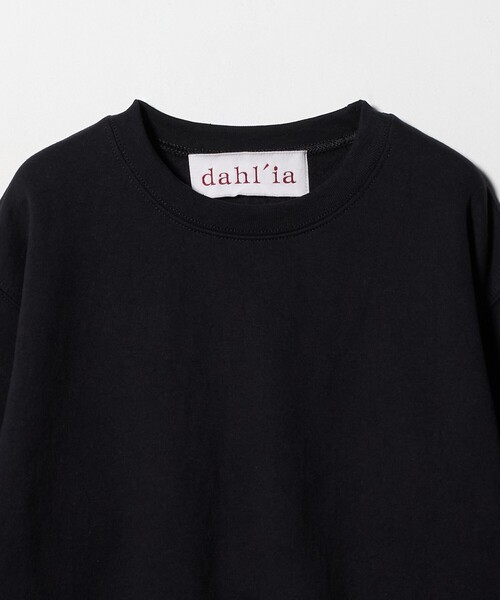 dahl'ia　ダリア　フリルスリーブ スウェット　ダークグレー dahl'ia＞フリルスリーブ スウェット（Tシャツ/カットソー