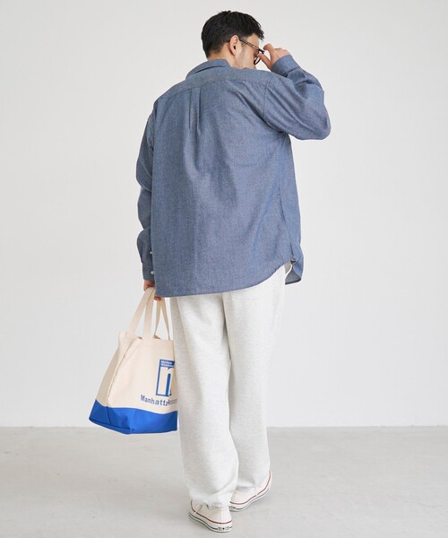 coen(コーエン)の「USA COTTONソフトフランネルシャツ(無地)(シャツ/ブラウス・メンズ・ネイビー/オフホワイト・S/M/L/XL)」の13枚目の写真