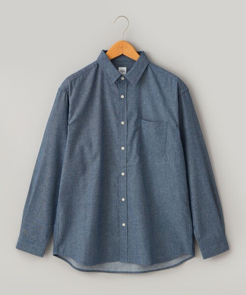 coen(コーエン)の「USA COTTONソフトフランネルシャツ(無地)(シャツ/ブラウス・メンズ・ネイビー/オフホワイト・S/M/L/XL)」の12枚目の写真
