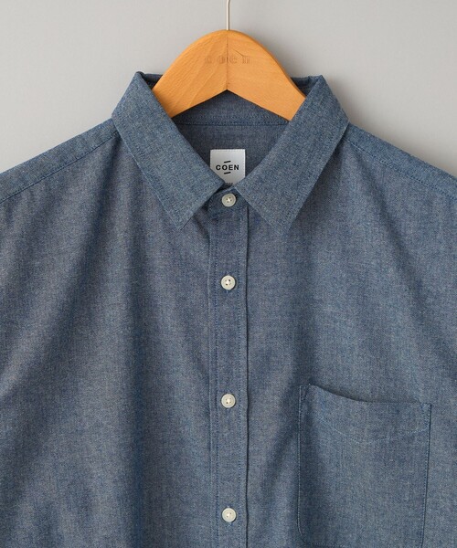coen(コーエン)の「USA COTTONソフトフランネルシャツ(無地)(シャツ/ブラウス・メンズ・ネイビー/オフホワイト・S/M/L/XL)」の10枚目の写真