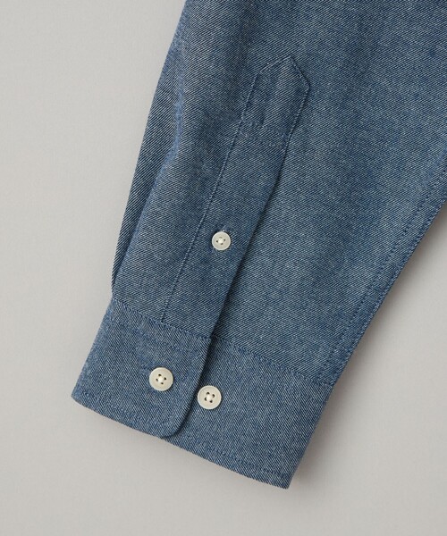 coen(コーエン)の「USA COTTONソフトフランネルシャツ(無地)(シャツ/ブラウス・メンズ・ネイビー/オフホワイト・S/M/L/XL)」の8枚目の写真