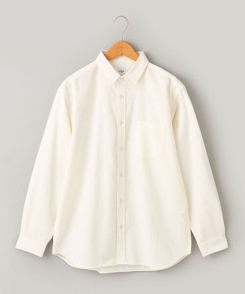 coen(コーエン)の「USA COTTONソフトフランネルシャツ(無地)(シャツ/ブラウス・メンズ・ネイビー/オフホワイト・S/M/L/XL)」の5枚目の写真