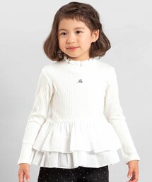 BeBe | ペプラムフリル切替テレコプルオーバー(Tシャツ/カットソー)